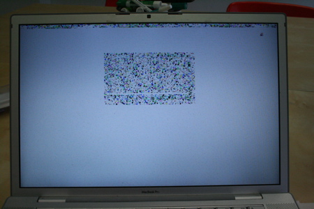 MacBook Pro in the process of crashing (very odd display)