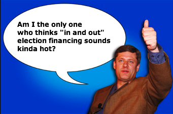 kinda-hot Am I the only one who thinks 'in-and-out election financing' sounds kinda hot?