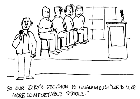 The jury's decision is unanimous: 'We want more comfortable stools.'