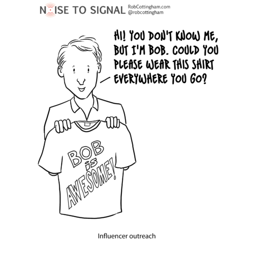 (guy holding t-shirt that says Bob Is Awesome!) Hi! You don't know me, but I'm Bob. Could you please wear this shirt everywhere you go?