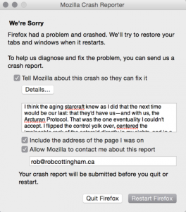 I believe crash reports should be worth reading (10) - Rob Cottingham