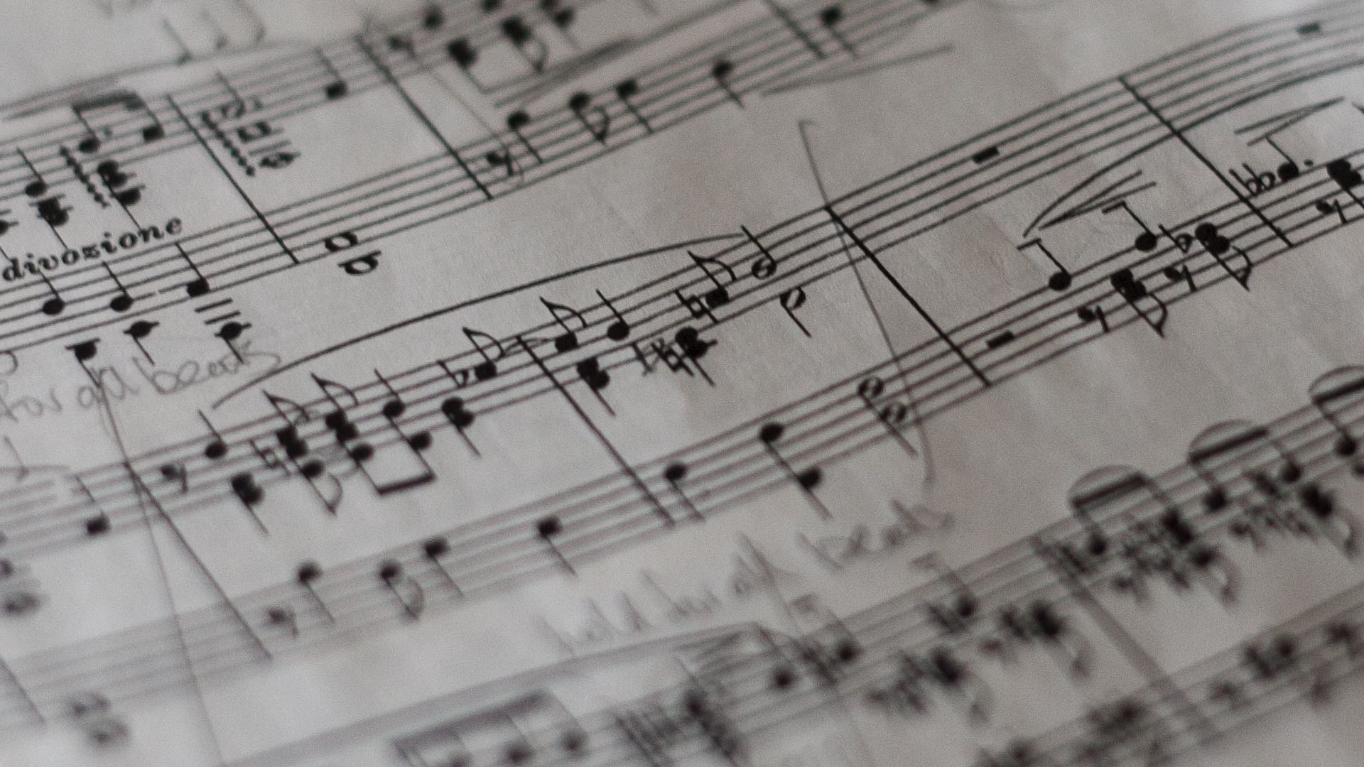 Photo of a musical score